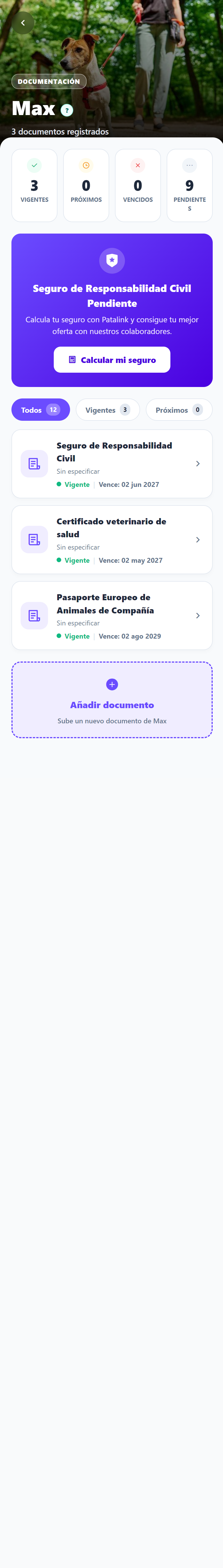 Bóveda de documentos de Max